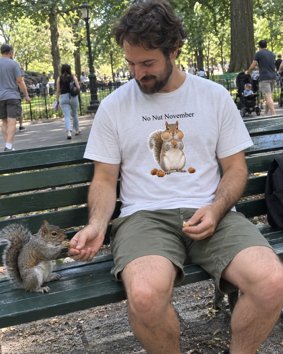 No Nut November Shirt worn out in the wild