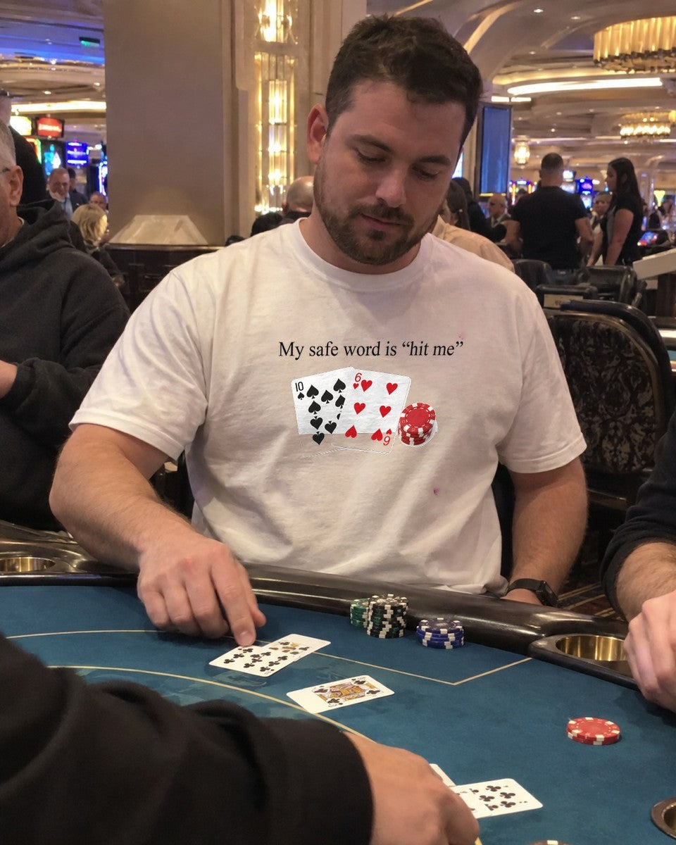 My Safe Word Is Hit Me Shirt worn out in the wild