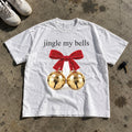 Jingle My Bells Shirt laid flat on a concrete garage floor