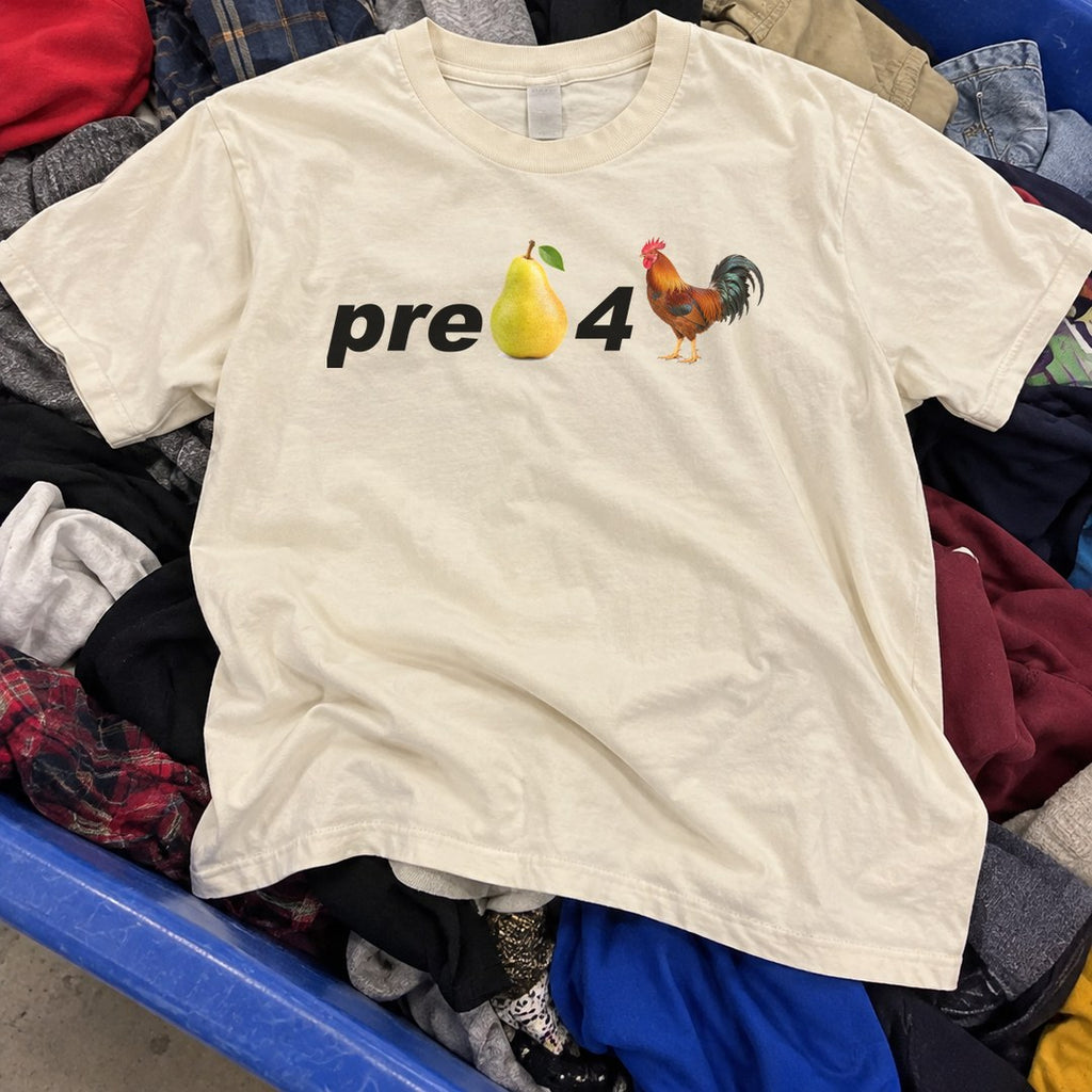 Pre Pear 4 Cock Shirt found in a thrift store bin