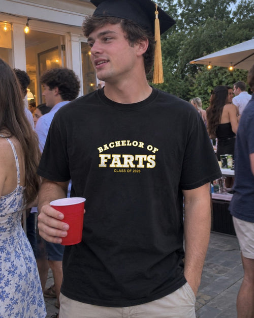 Bachelor of Farts Shirt worn out in the wild