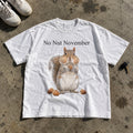 No Nut November Shirt laid flat on a concrete garage floor
