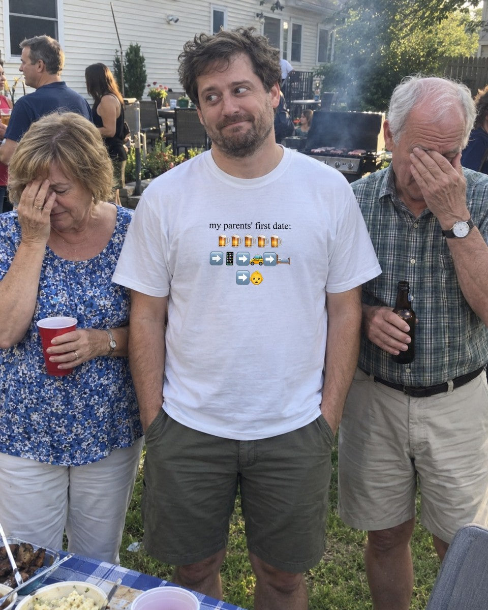 My Parents' First Date Shirt worn out in the wild