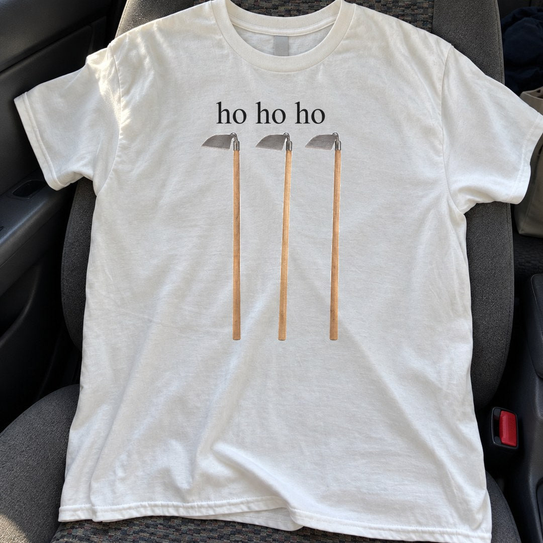 Ho Ho Ho Shirt on a car seat
