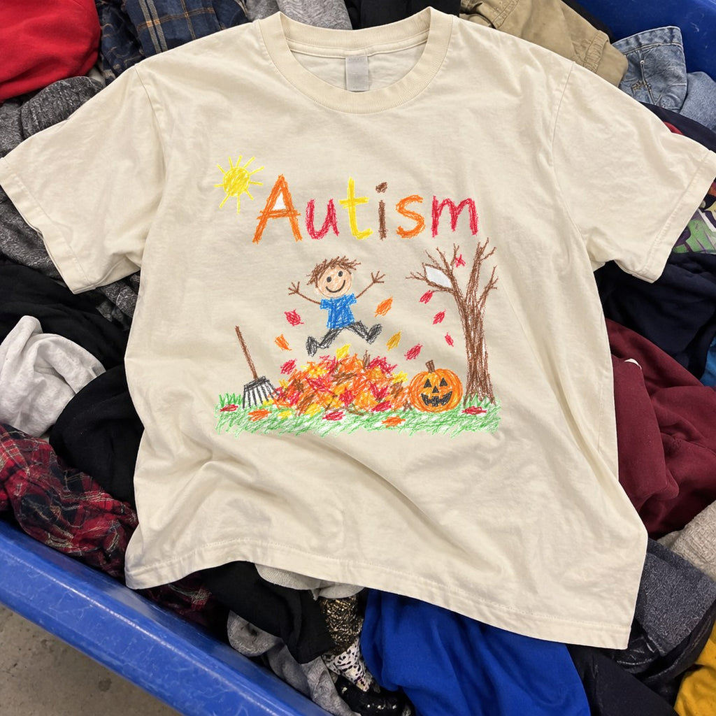 Autism Autumn Shirt found in a thrift store bin
