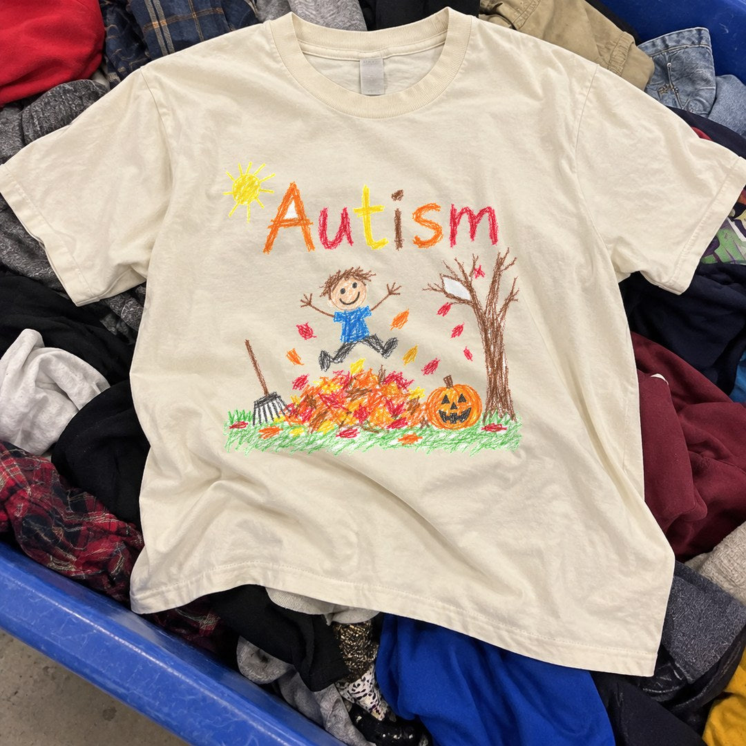 Autism Autumn Shirt found in a thrift store bin