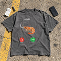 Shrih Calling Shirt laid flat in a parking lot
