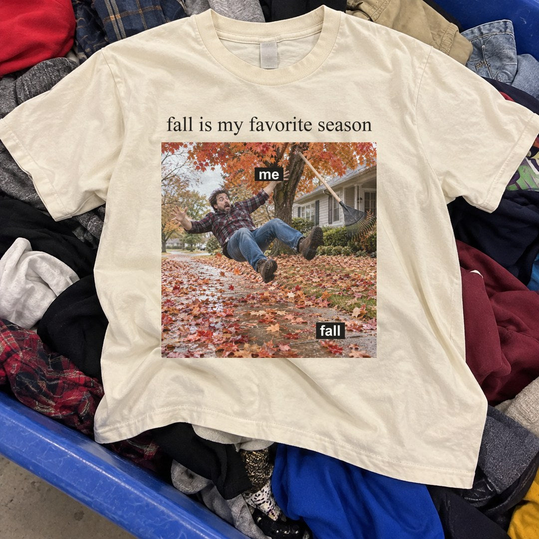 Fall Is My Favorite Season Shirt found in a thrift store bin