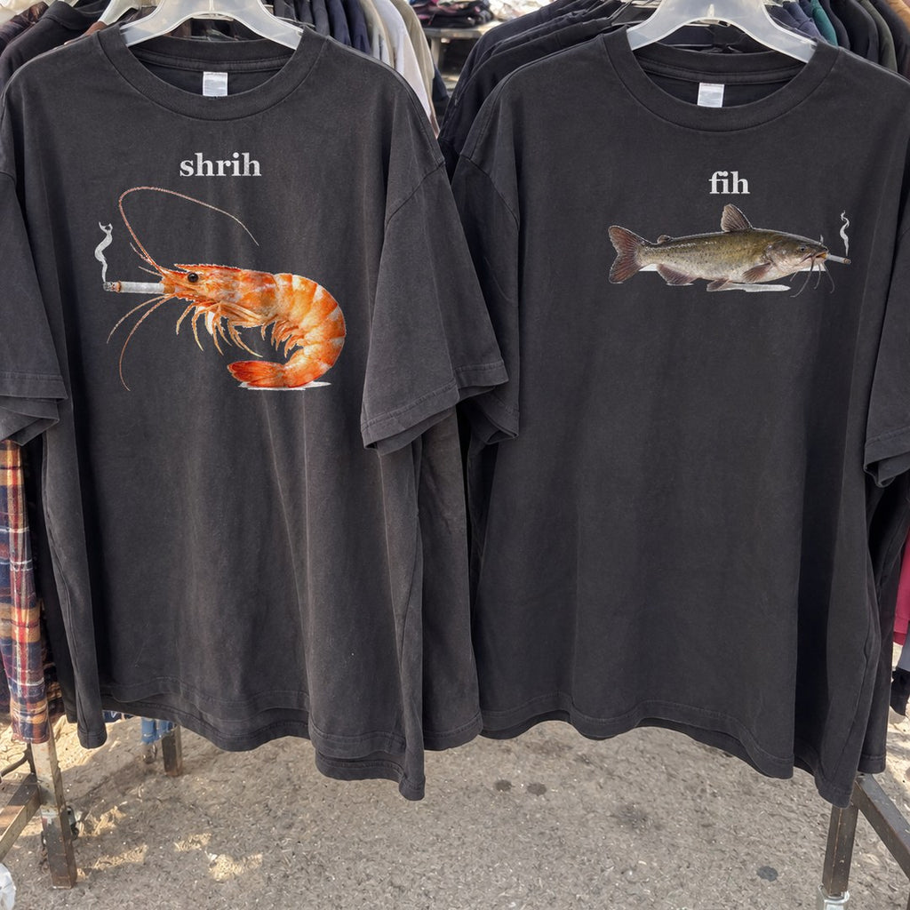 Shrih Shirt matching pair on a thrift rack