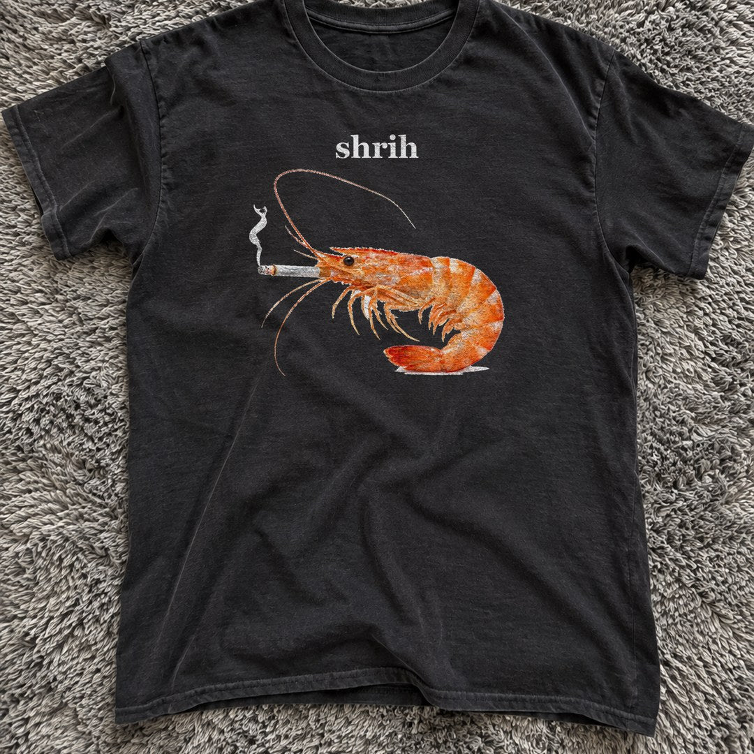 Shrih Shirt on a shag rug