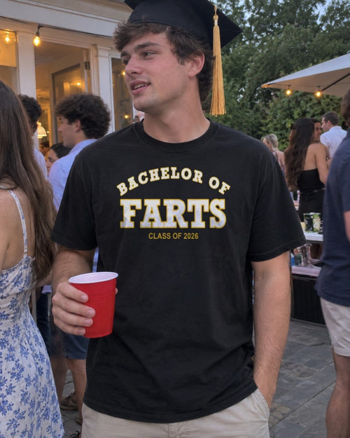 Bachelor of Farts Shirt worn out in the wild