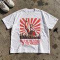 Beer Is the Opiate of the Masses Shirt laid flat on a concrete garage floor