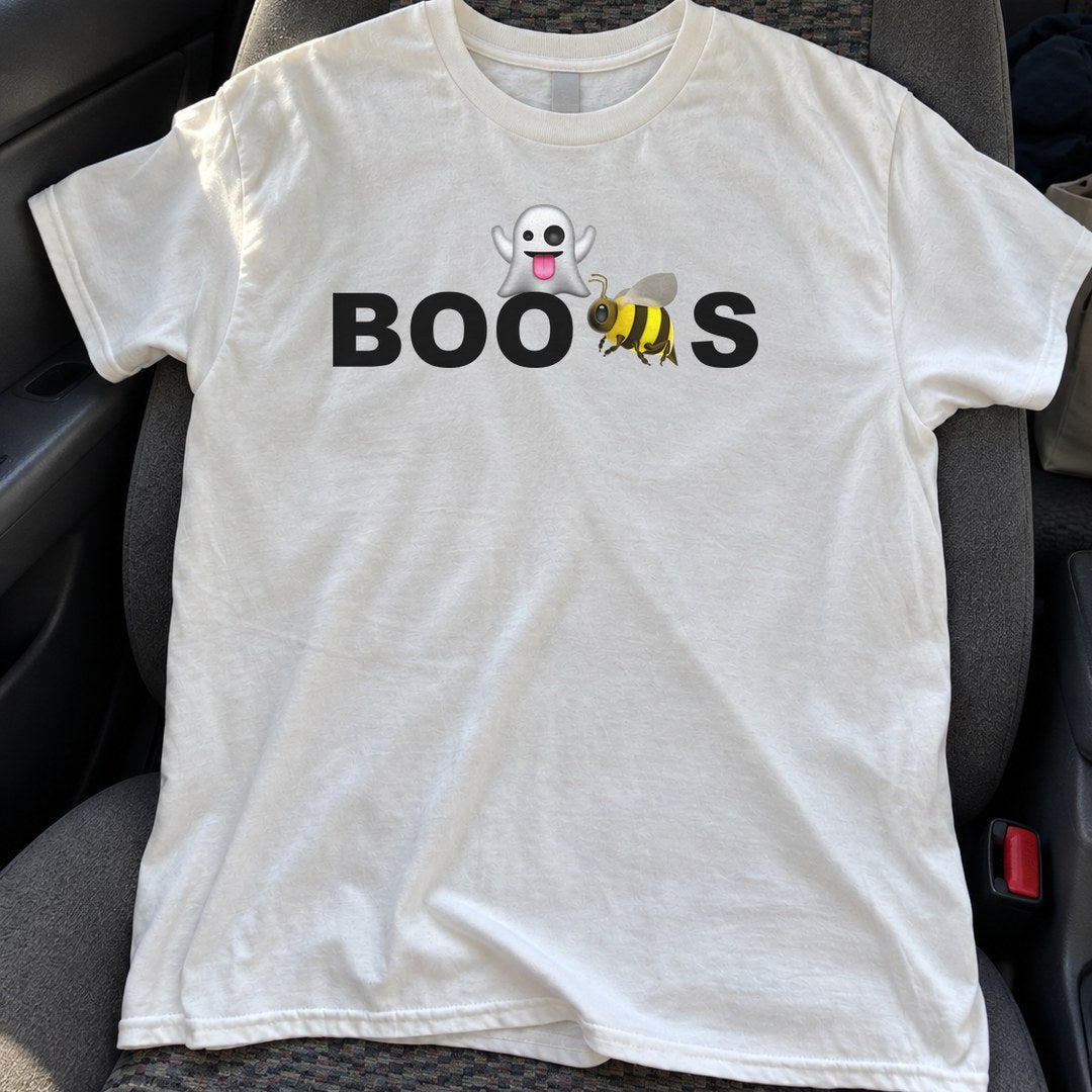 Boo Bees Shirt on a car seat