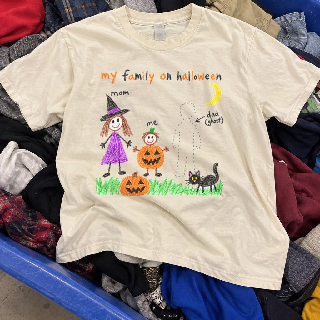 My Family on Halloween Shirt found in a thrift store bin