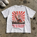 Beer Is the Opiate of the Masses Shirt laid flat on a concrete garage floor