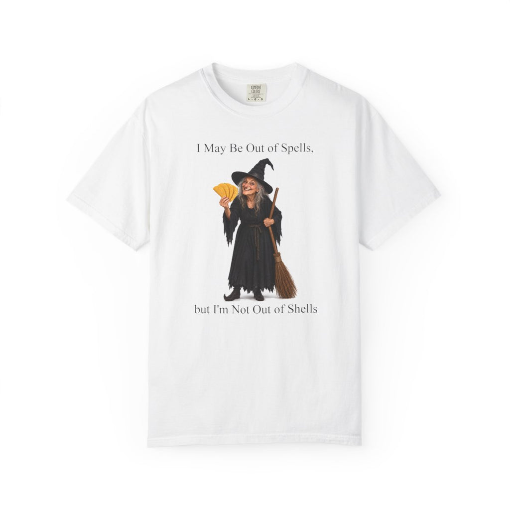 Out of Spells Not Out of Shells Shirt – front